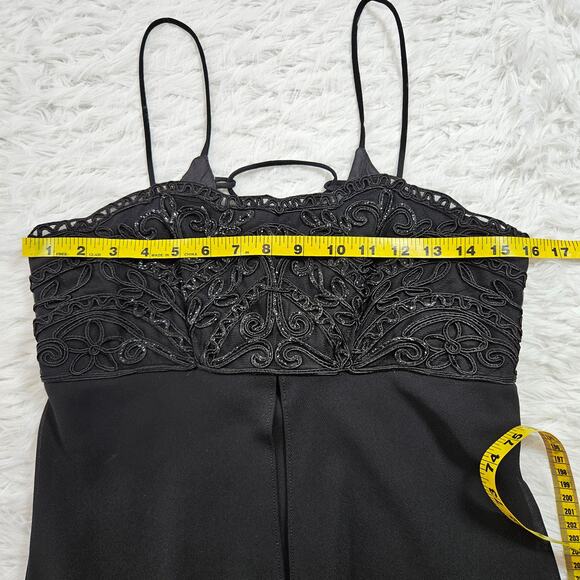 Sheena Y2K Embroidered Lace Up Back Whimsigoth Vampy Babydoll Midi Dress Sz L - Picture 9 of 10